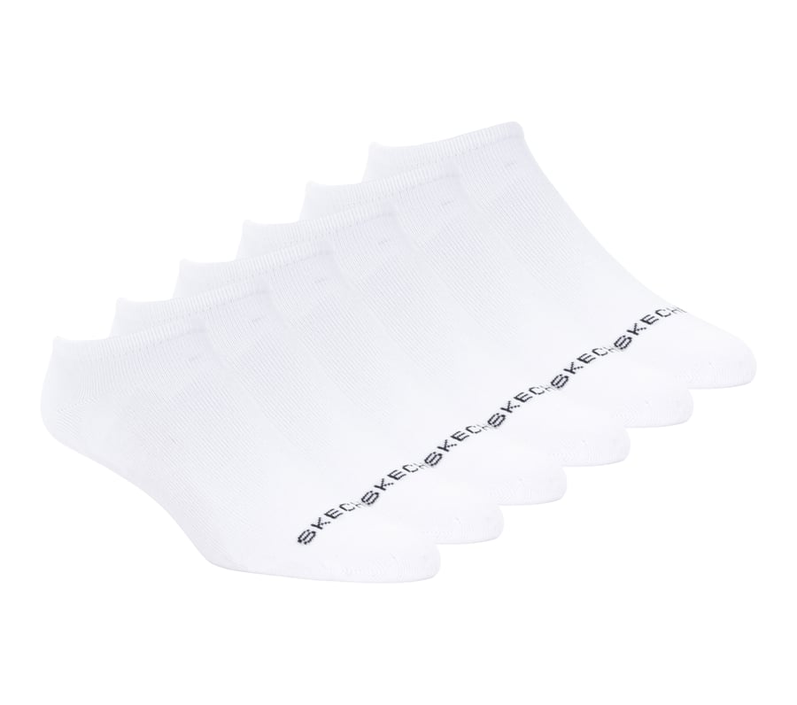 Cotton No-Show Socks - 6 Pack, WEISS, fullimage number 0