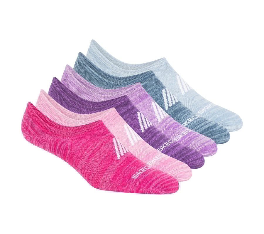 Super Soft No Show Liner Socks - 6 Pack, MAGENTA, fullimage number 0