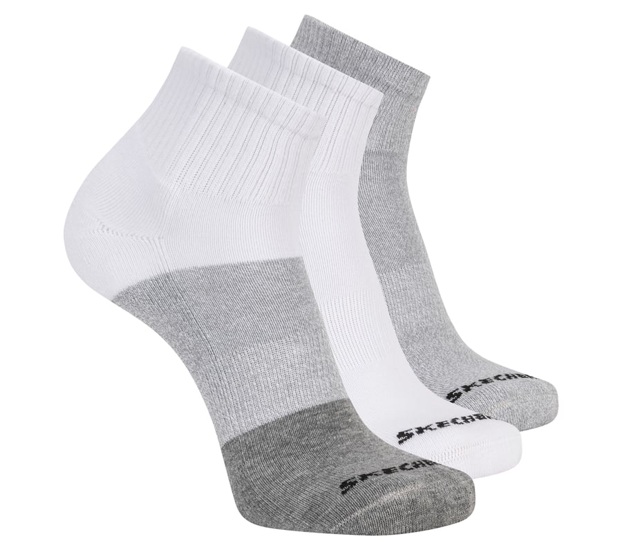Quarter Colorblock Socks - 3 Pack, GRAY, fullimage number 0