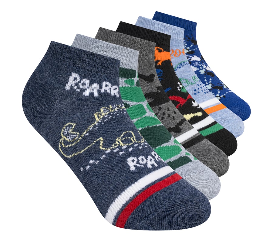 6 Pack Dragon Socks, MULTI, fullimage number 0