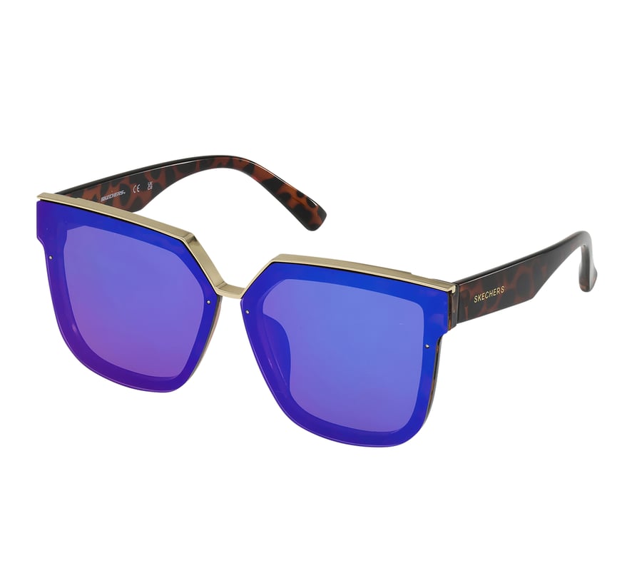 Square Mirrored Sunglasses, BROWN, fullimage number 0