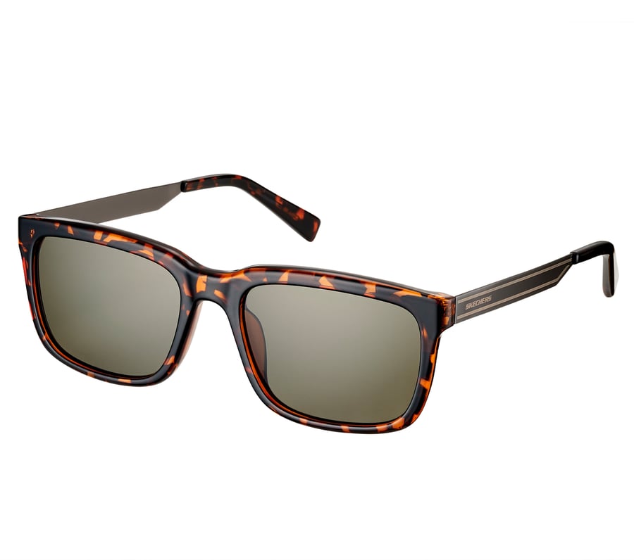 Square Tortoise Lens Sunglasses, BRUN, fullimage number 0