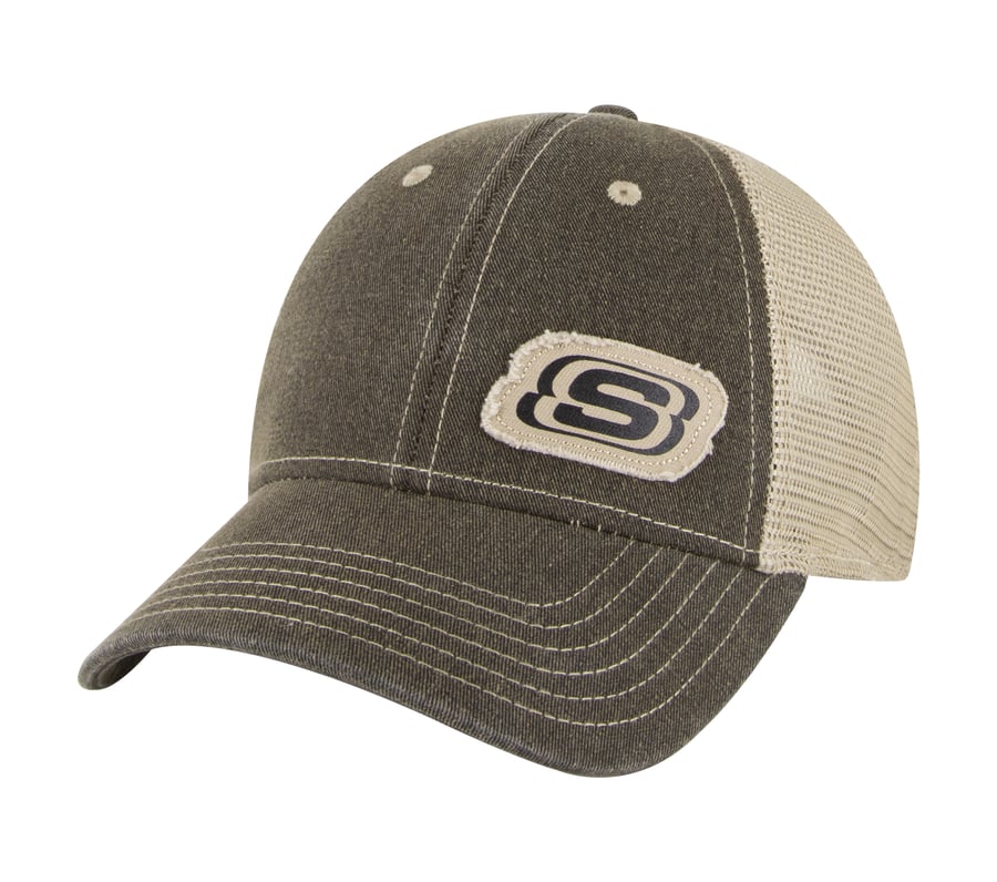 Frayed S Trucker Hat, BROWN, fullimage number 0