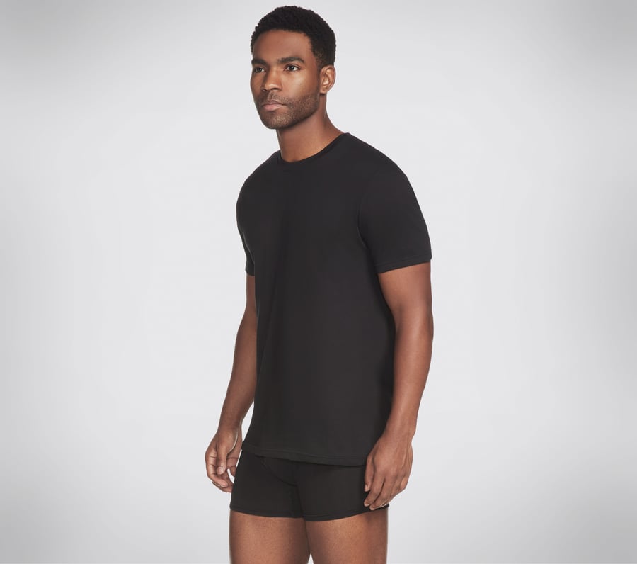Skechers 3 Pack of Crew Neck Tee Shirts, BLACK / WHITE / GRAY, fullimage number 0
