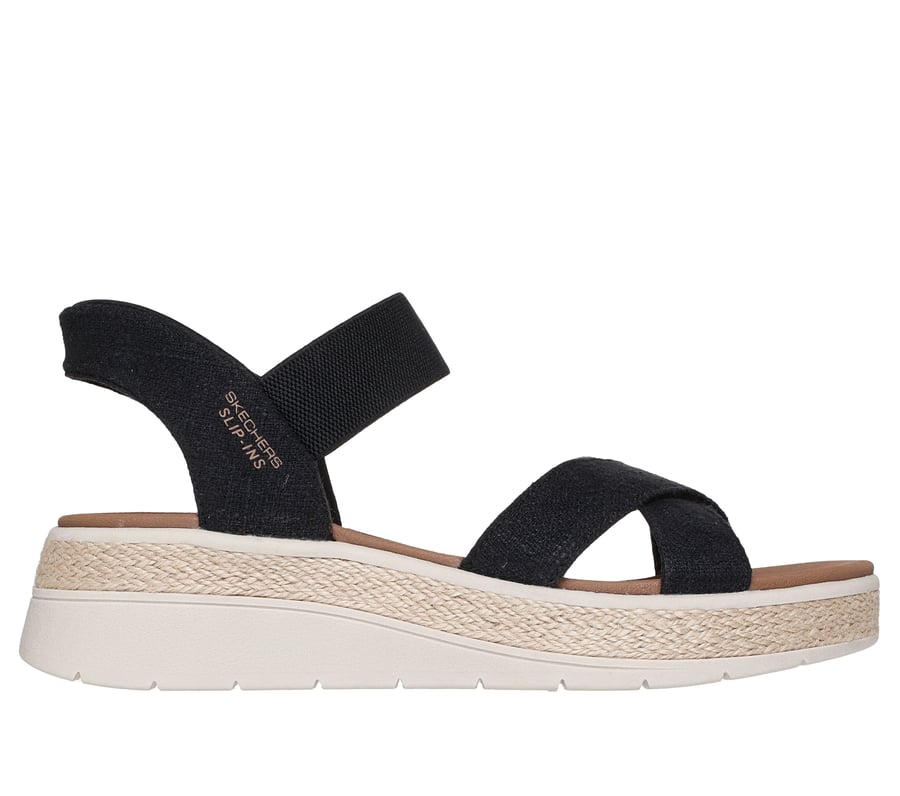 【新品】スケッチャーズ BOBS SUN RAY ブラック 23cm Skechers Slip-ins: BOBS Sun Ray - Bright Take