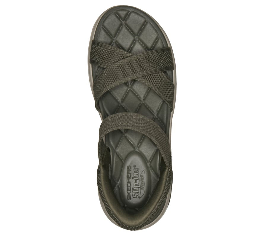  SLIPPER オリーブサンダル Skechers Slip-ins: GO WALK Arch Fit 2.0 Sandal - Francesca
