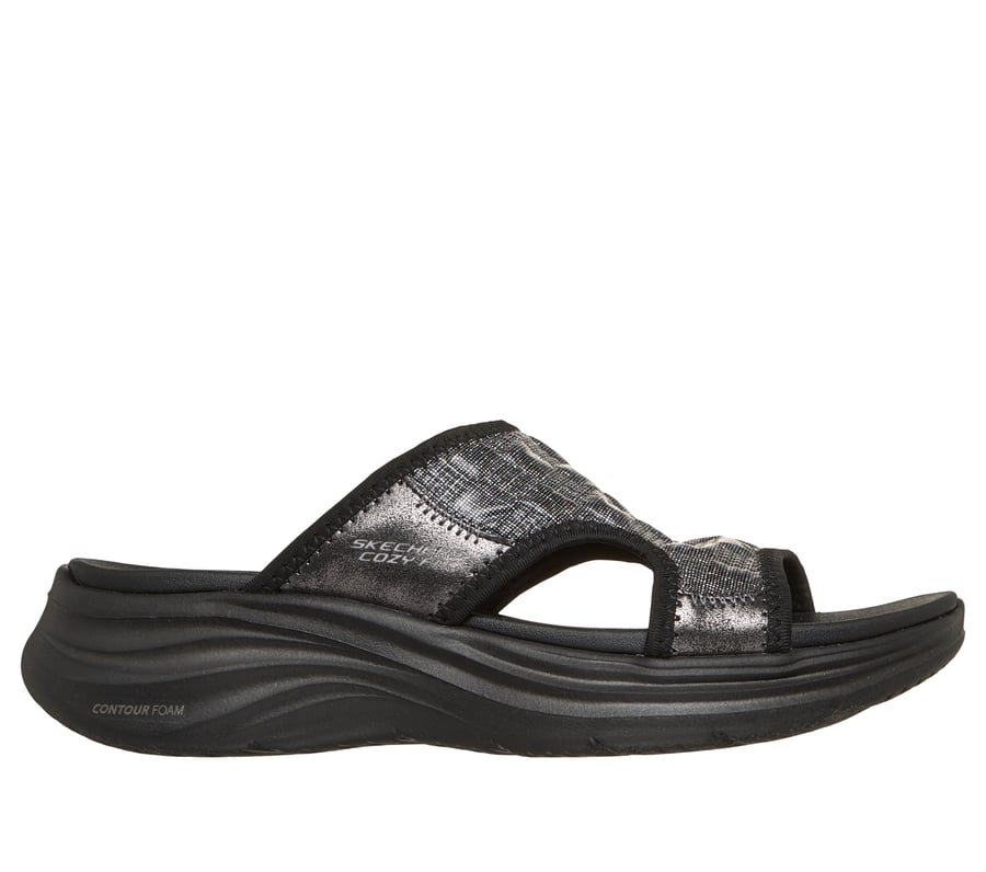 Contour Foam Sandal - Cozy Fit Costal Air - BLACK