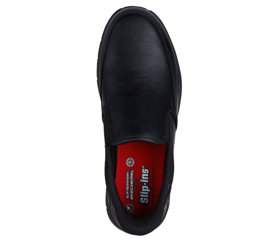 靴 SLIP-ON / BLACK (SMOOTH RETHER) Skechers Slip-ins Work: Nampa - Broxtin | SKECHERS BE