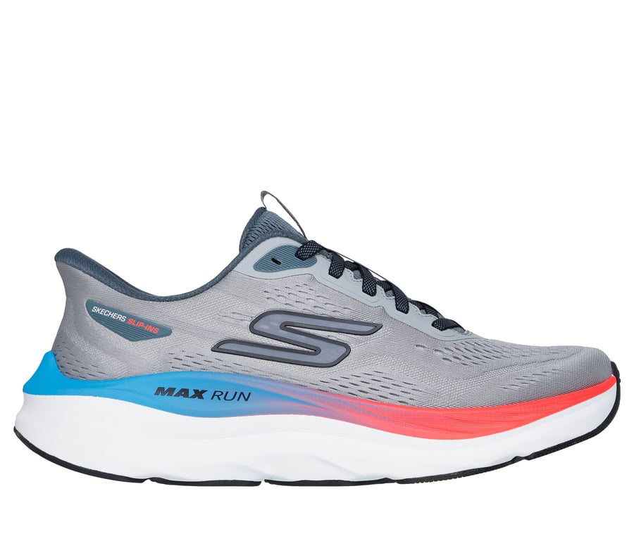 ・SKECHERS｜Slip-Ins Max Cushioning Max Run/ スケッチャーズ/スリップインズ マックス クッショニング マックス ラン/ホワイトｘマルチ # スケッチャーズ スリップインズ：マックスクッショニング - マックス
