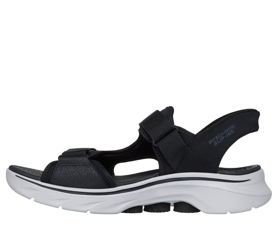 Skechers Slip-ins: GO WALK 7 Sandal - Ken - BLACK / GRAY