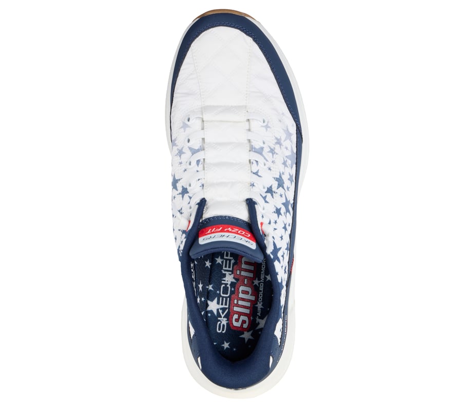 Skechers Slip-ins: Contour Foam - Cozy Fit Cozica - WHITE / NAVY