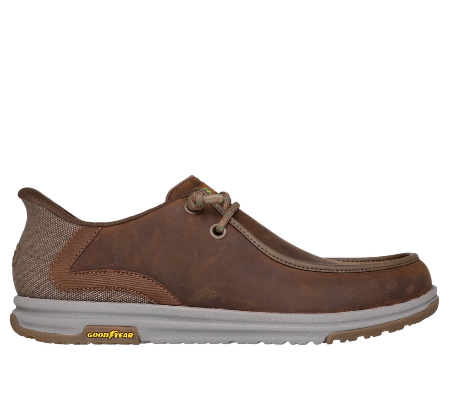 スケッチャーズ(SKECHERS)カジュアルシューズ スリップインズ MELSON2.0 ALDRIC ブラウン 256035… スケッチャーズ スリップインズ x ジョンディア リラックスドフィット