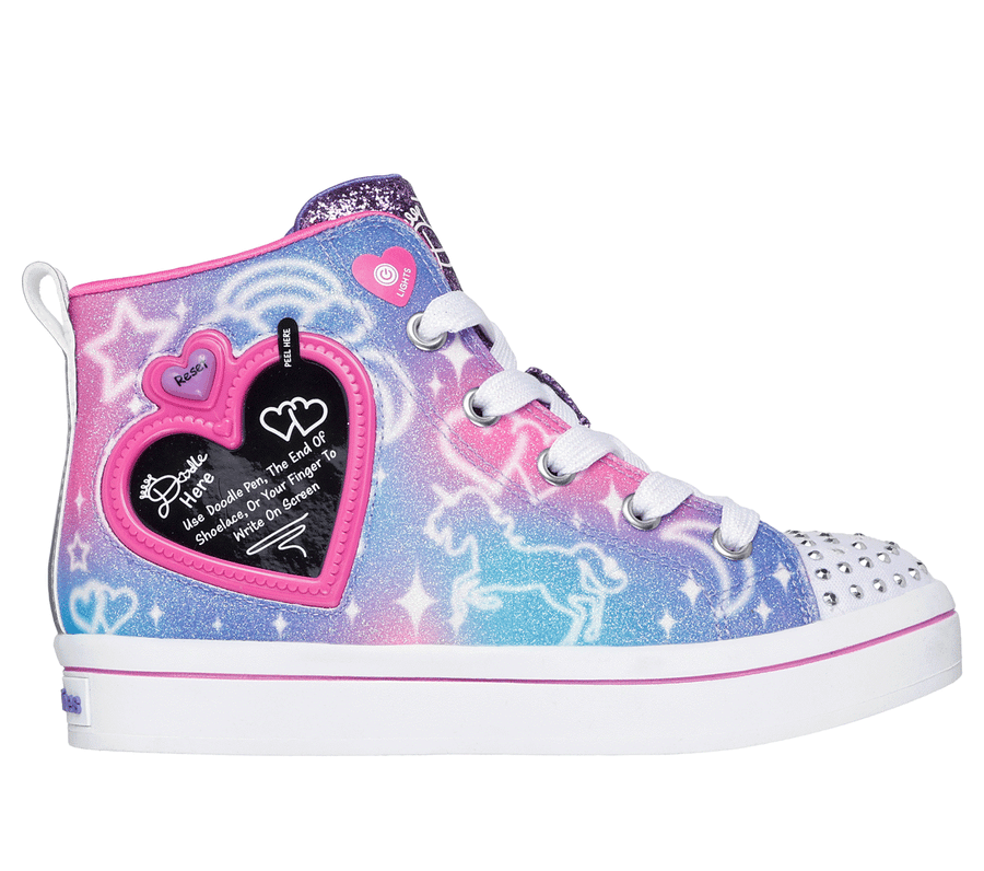 【ピクルスさま】Twincle sky Twinkle Toes: Twi-Lites 2.0 - Twinkle Doodles - HOT PINK / MULTI