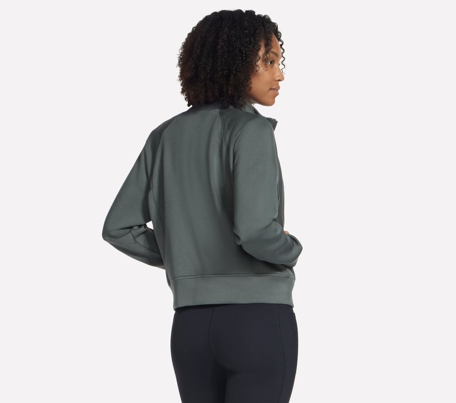 Cozy Luxe Jacket - GREEN / BLACK
