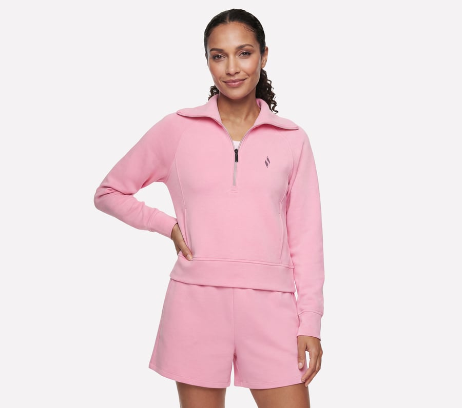 Cozy Luxe Everyday 1/4 Zip - MAUVE / GRAY