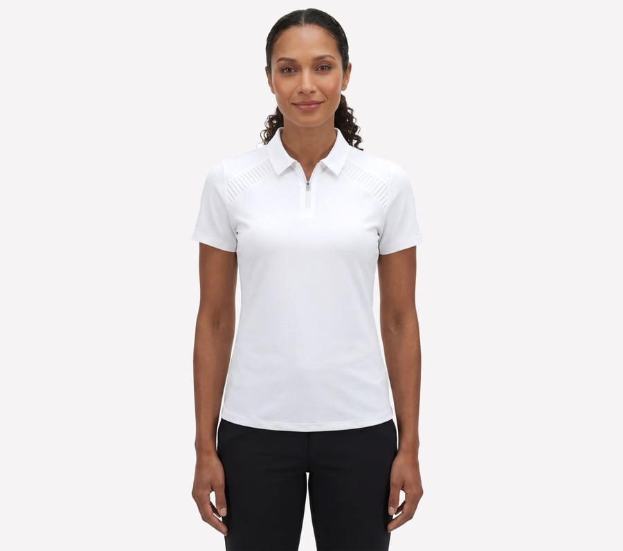 GO GOLF Short Sleeve Birdie Zip Front Polo