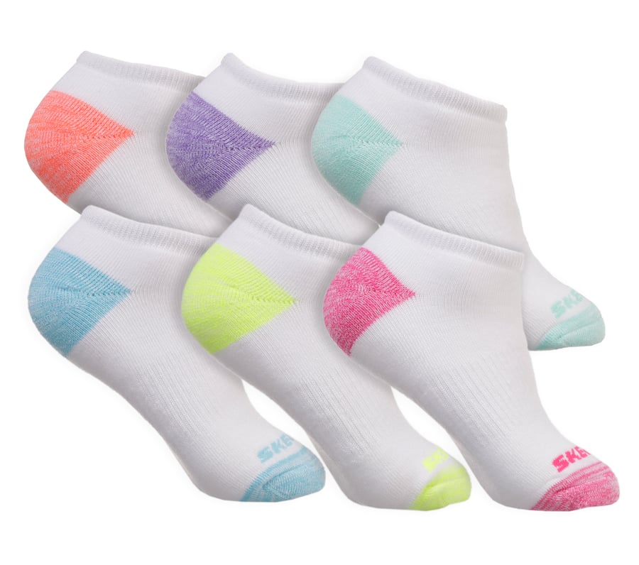 6 Pack Low Cut Walking Socks - WHITE