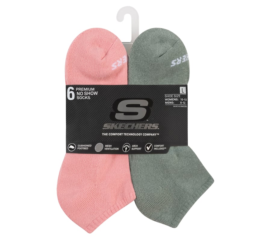6 Pack Core Low Cut Large Socks - MULTI