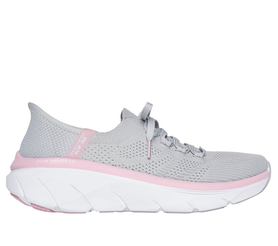 Skechers Slip-ins Relaxed Fit: D'Lux Walker 2.0 - Thrill Movement, GRAY / PINK, fullimage number 0