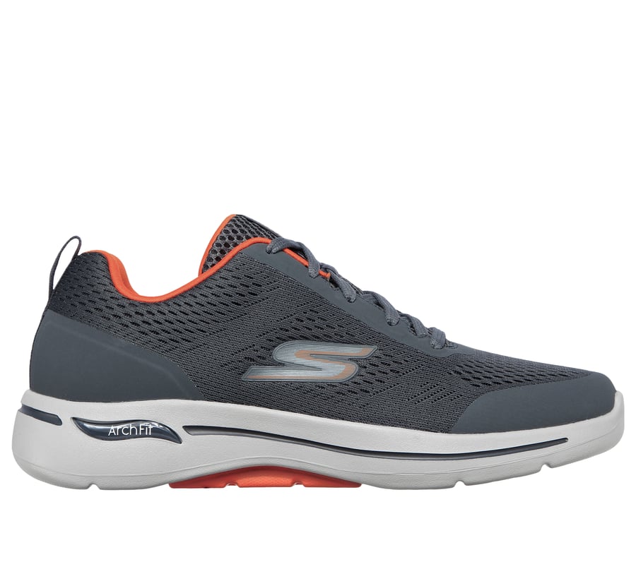 Skechers GOwalk Arch Fit - Idyllic, CHARCOAL / ORANGE, fullimage number 0