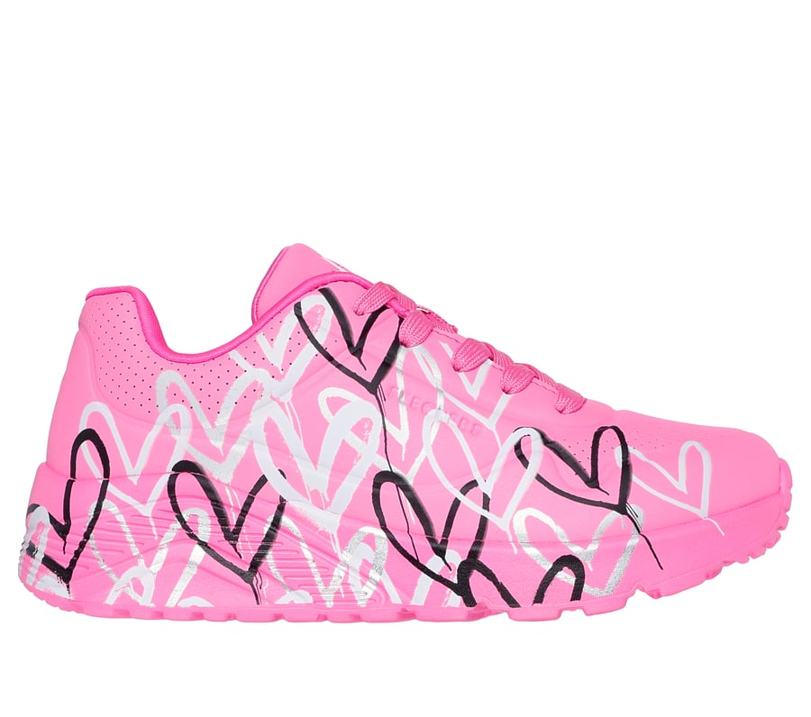 Skechers x JGoldcrown: Uno Lite - Metallic Love, HOT PINK / MULTI, fullimage number 0