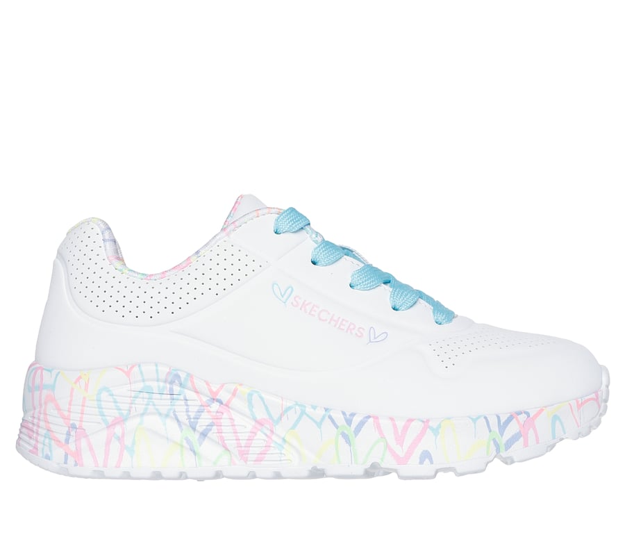 Skechers x JGoldcrown: Uno Lite - Lovely Luv, WHITE / PINK TURQUOISE, fullimage number 0