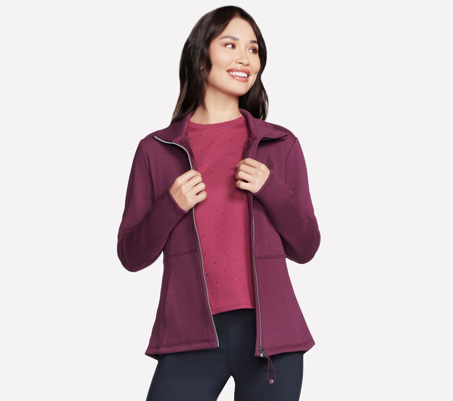 GO SNUGGLE Jacket, BURGUNDY / PINK, fullimage number 0