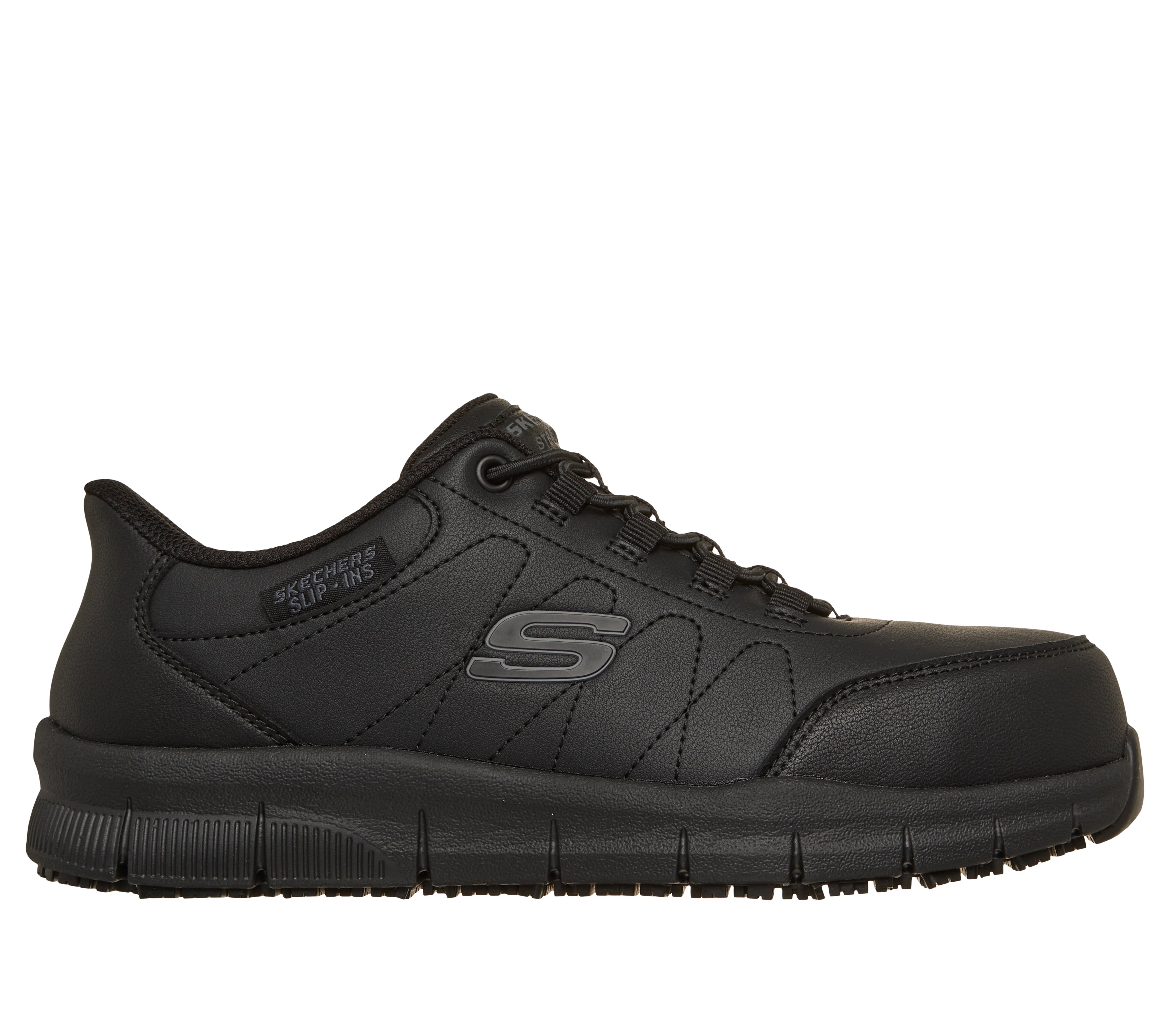 Skechers Slip-ins Work: Nampa - Enelo, BLACK, full