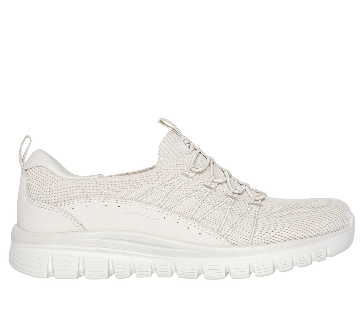 Skechers Graceful - Picture Perfect en Rota Blanca, talla 42, Vegan