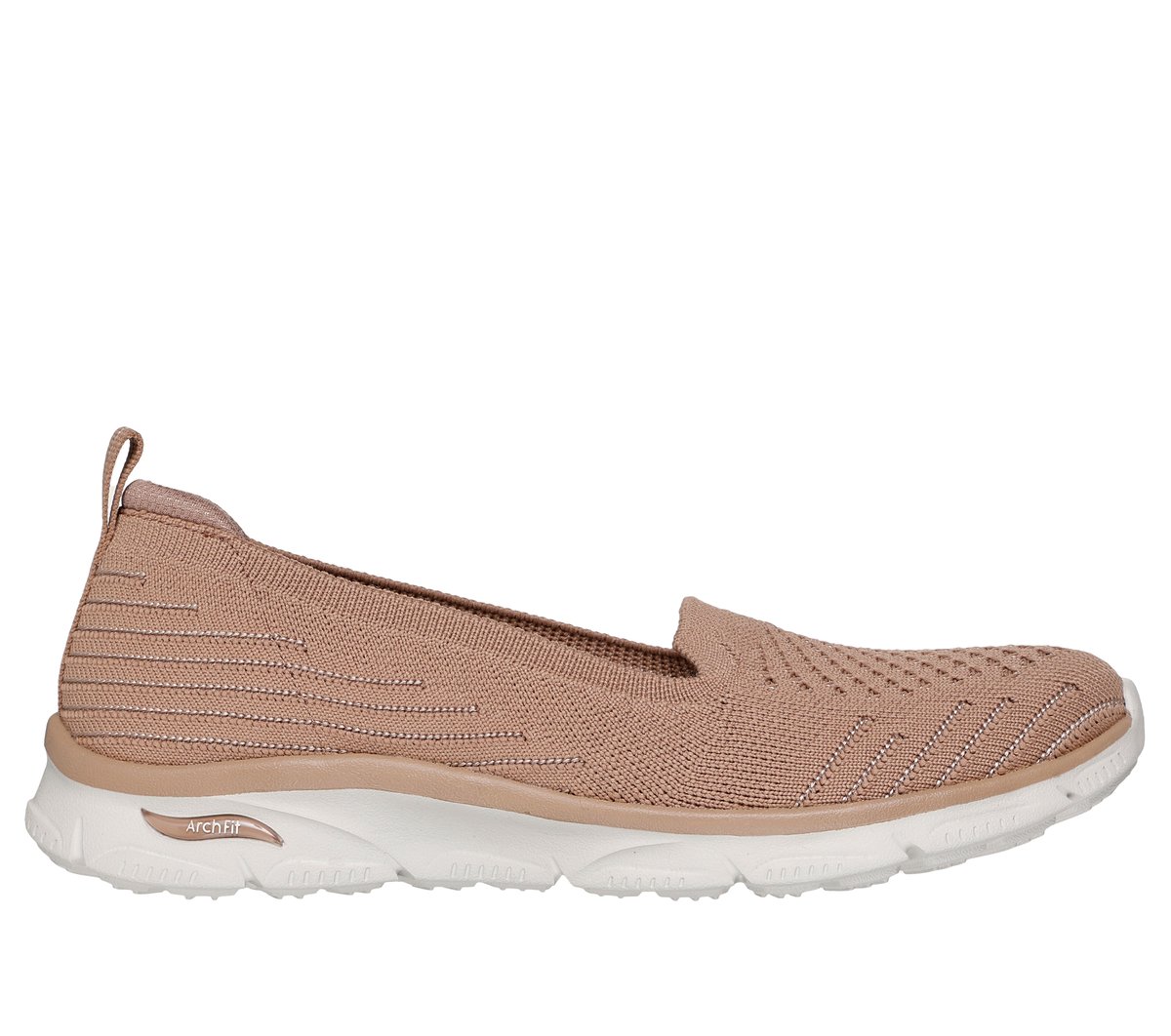 Skechers Arch Fit Sunny - Comfort Flow en Marrón Bronceado, talla 39, Vegan