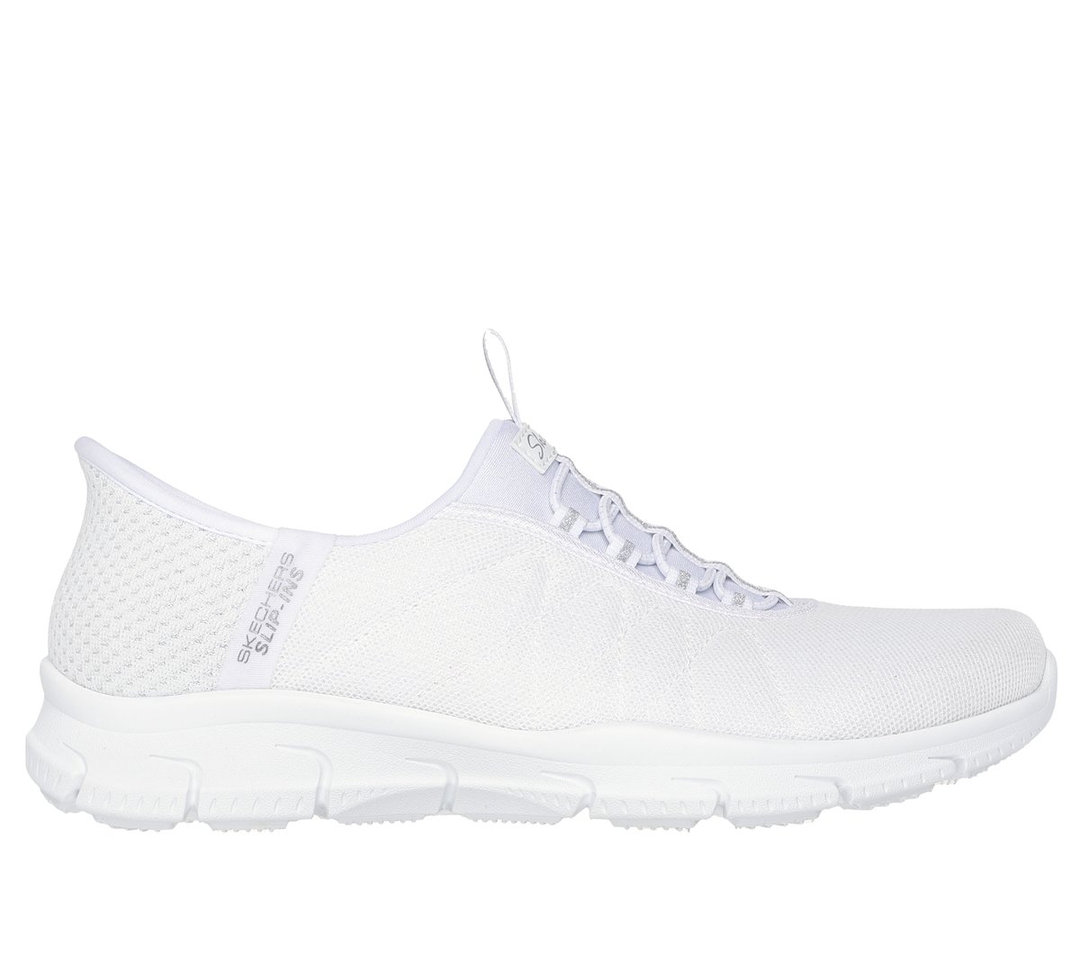 Skechers Slip-ins: Brilliance - Night Shift en Blanca, talla 36.5, Vegan
