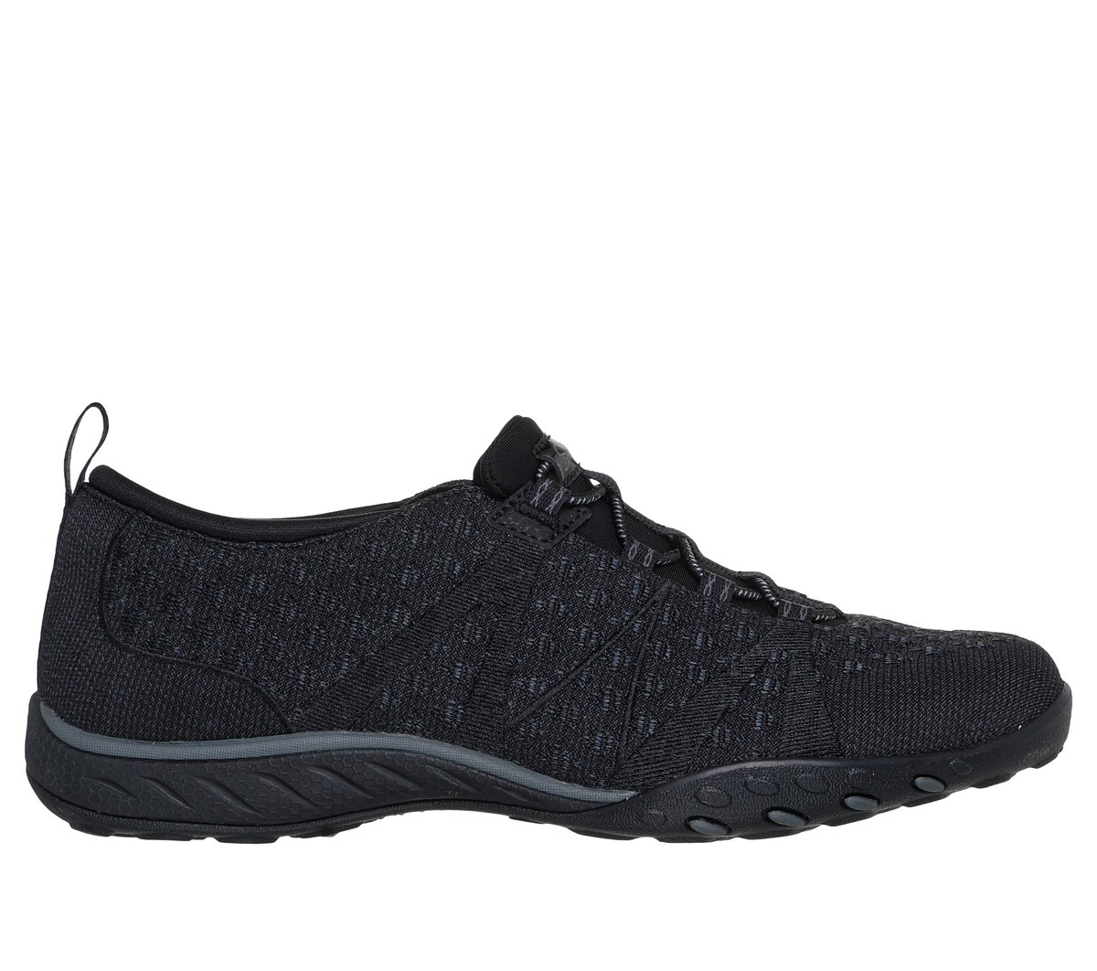 Skechers Donna Relaxed Fit: Breathe-Easy - Sere-knitty Sneaker in Nero, Taglia 41, Vegan, Lavabile in lavatrice