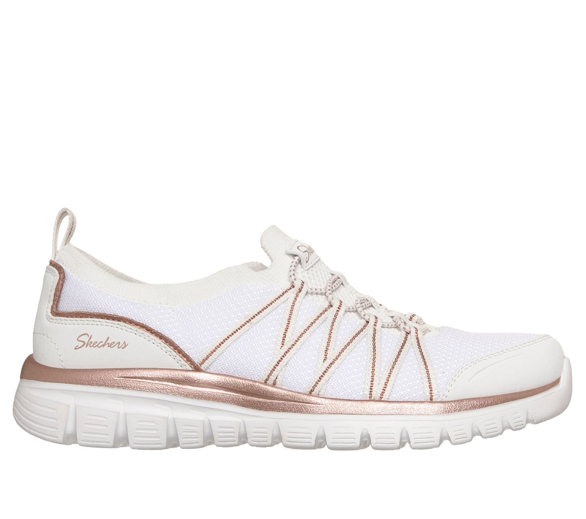 Skechers Graceful - Purecrush en White Rose Gold, talla 37, Vegan