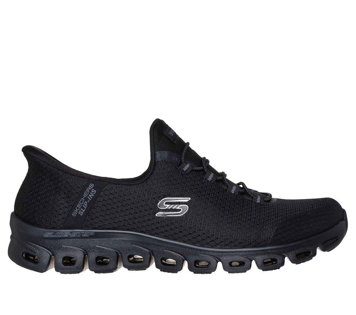 Skechers Slip-ins: Glide-Step - Pursuit en Negro, talla 38.5, Vegan