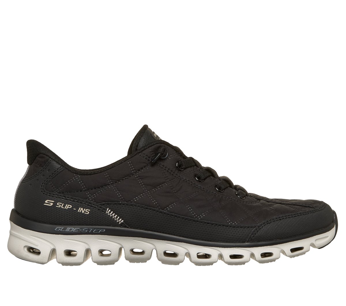 Skechers Slip-ins: Glide-Step - Cozy Fit At Ease en Negro/Natural, talla 36.5