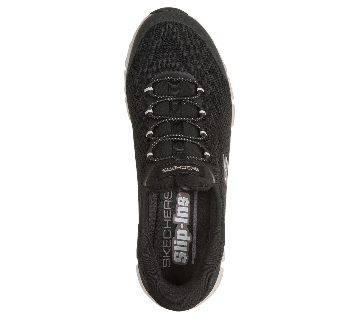 Skechers Slip-Ins: Glide-Step - Vibey Chaussures Moyen Width en Noir/Beige, Vegan, Lavable en machine