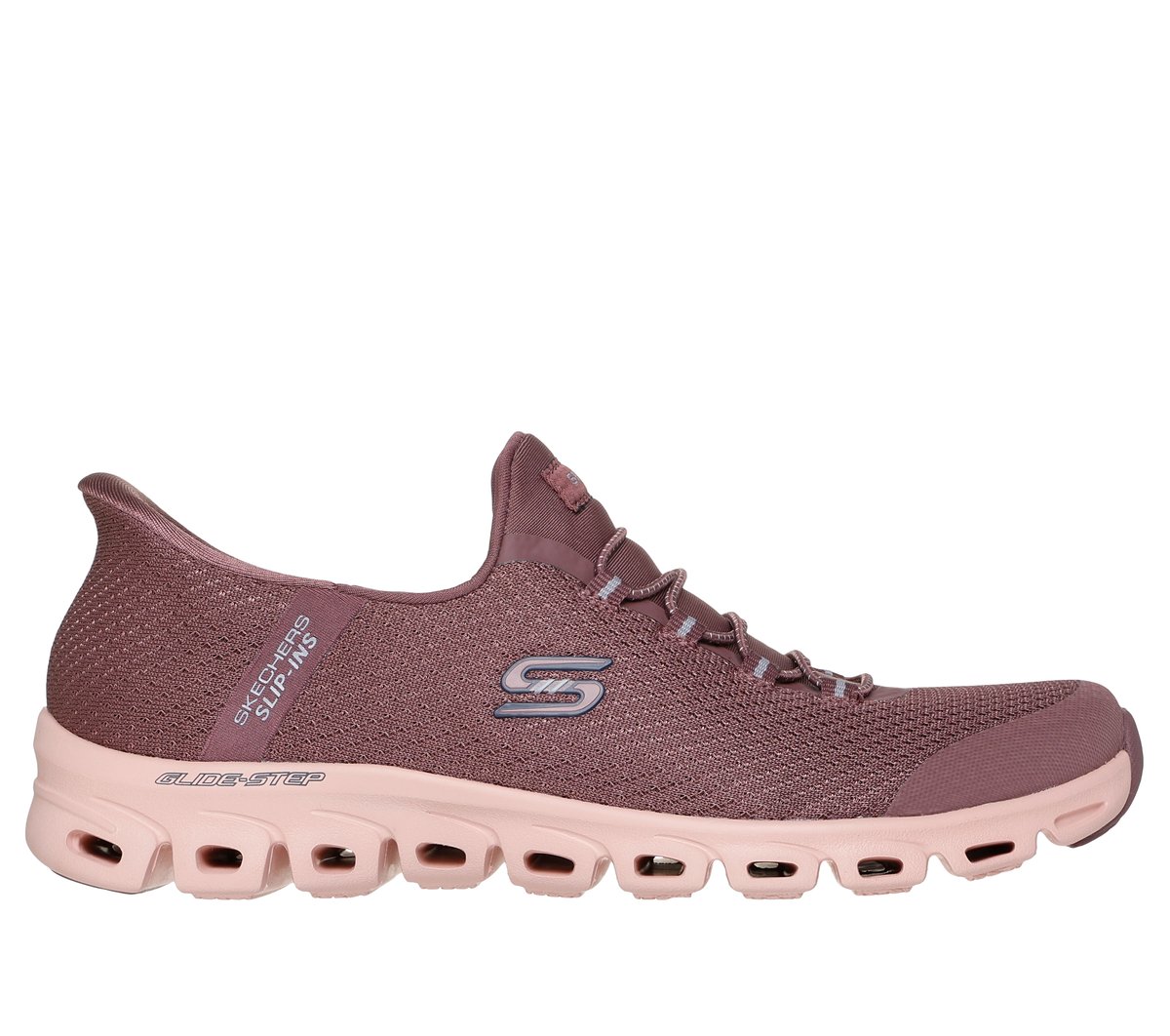 Skechers Women's Burgundy Slip-Ins: Glide-Step - Vibey Slip-On Shoes In Size 6 | Textile/Synthetic, Vegan, Machine Washable
