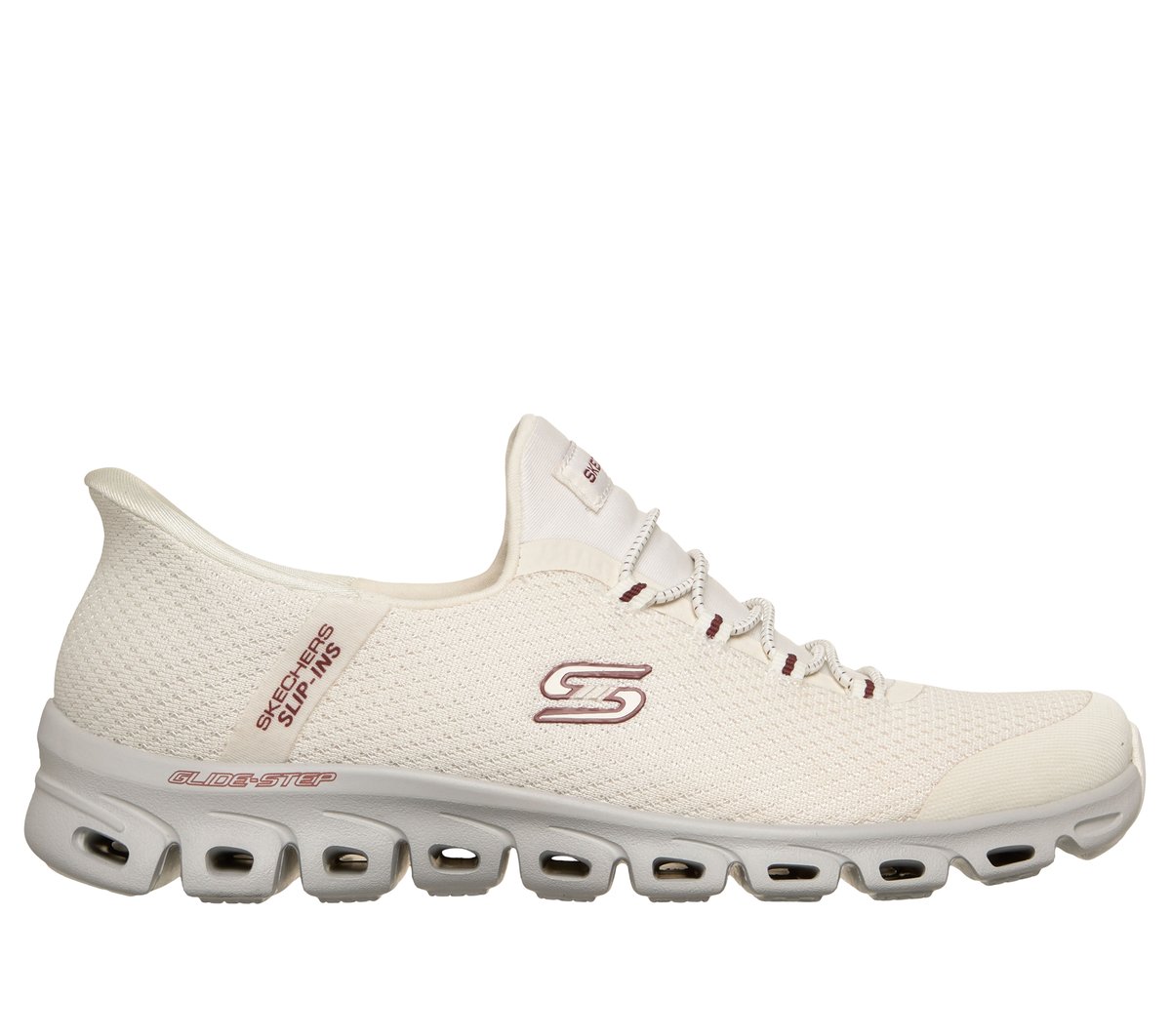 Skechers Slip-Ins: Glide-Step - Vibey en Off White/Grey, talla 37, Vegan