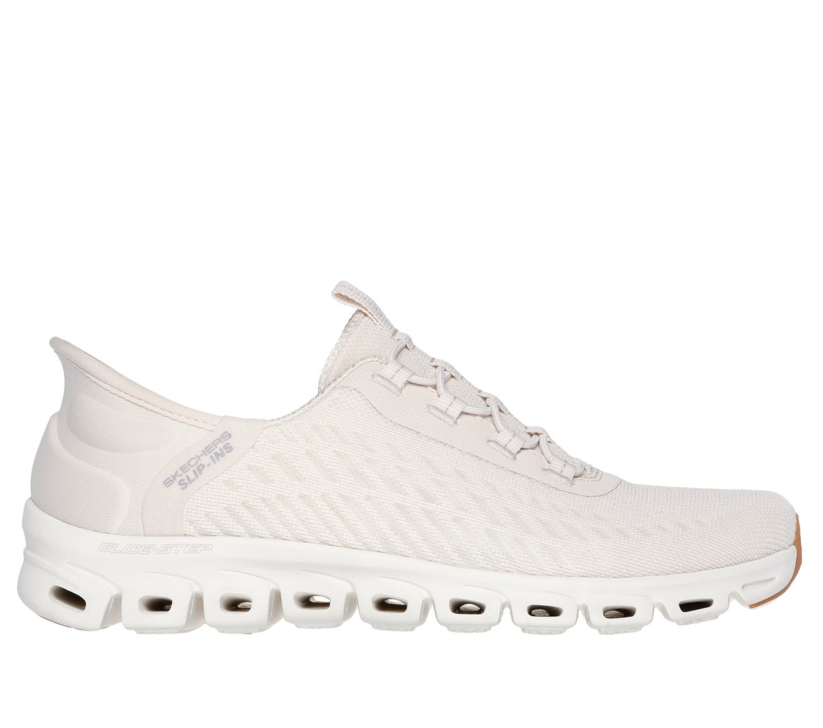 Skechers Women's Slip-Ins: Glide-Step - Tranquility Sneaker In Natural, Size 5.5 | Textile/Synthetic, Vegan, Machine Washable