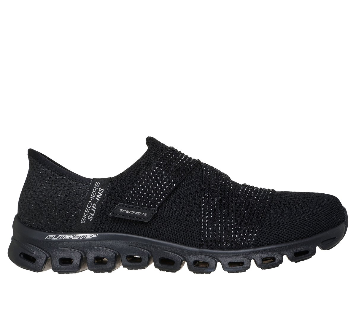 Skechers Slip-ins: Glide-Step - High Shine en Negro, talla 37.5, Vegan