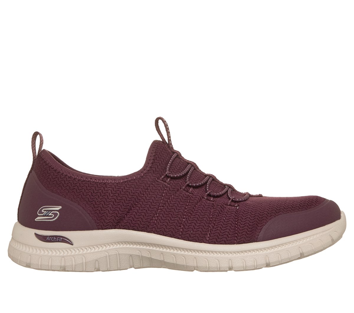 Skechers Arch Fit Virtue - Dahlia en Vino, talla 35, Vegan
