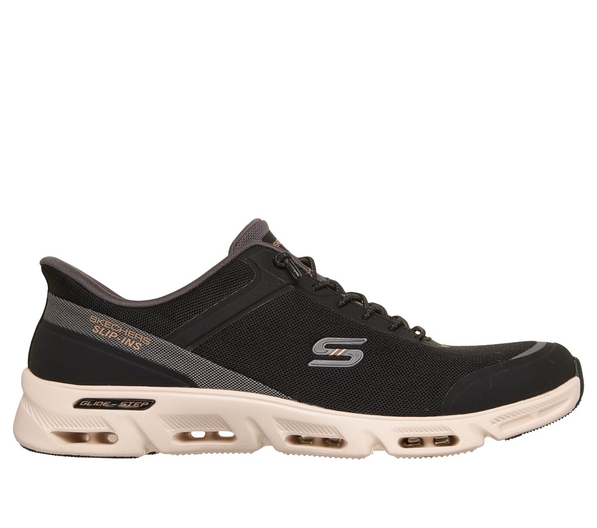 Skechers Slip-ins: Glide-Step Gratify - Everyday Bliss en Negro/Natural, talla 37, Vegan