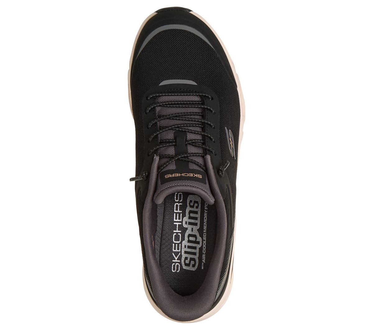 Skechers Slip-ins: Glide-Step Gratify - Everyday Bliss Chaussures Moyen Width en Noir/Beige, Vegan, Lavable en machine