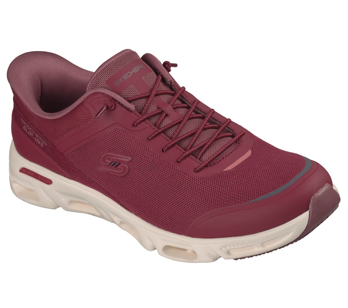 Skechers Slip-ins: Glide-Step Gratify - Everyday Bliss Chaussures Moyen Width en Rouge Foncé, Vegan, Lavable en machine