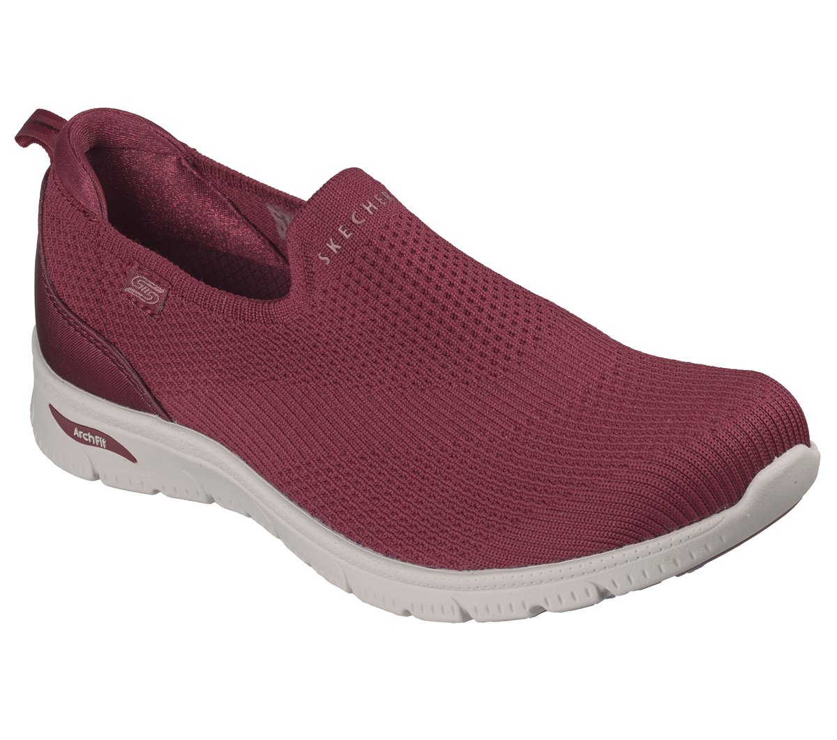 Skechers Arch Fit Refine 2.0 - Nora Chaussures Moyen Width en Rouge Foncé, Vegan, Lavable en machine