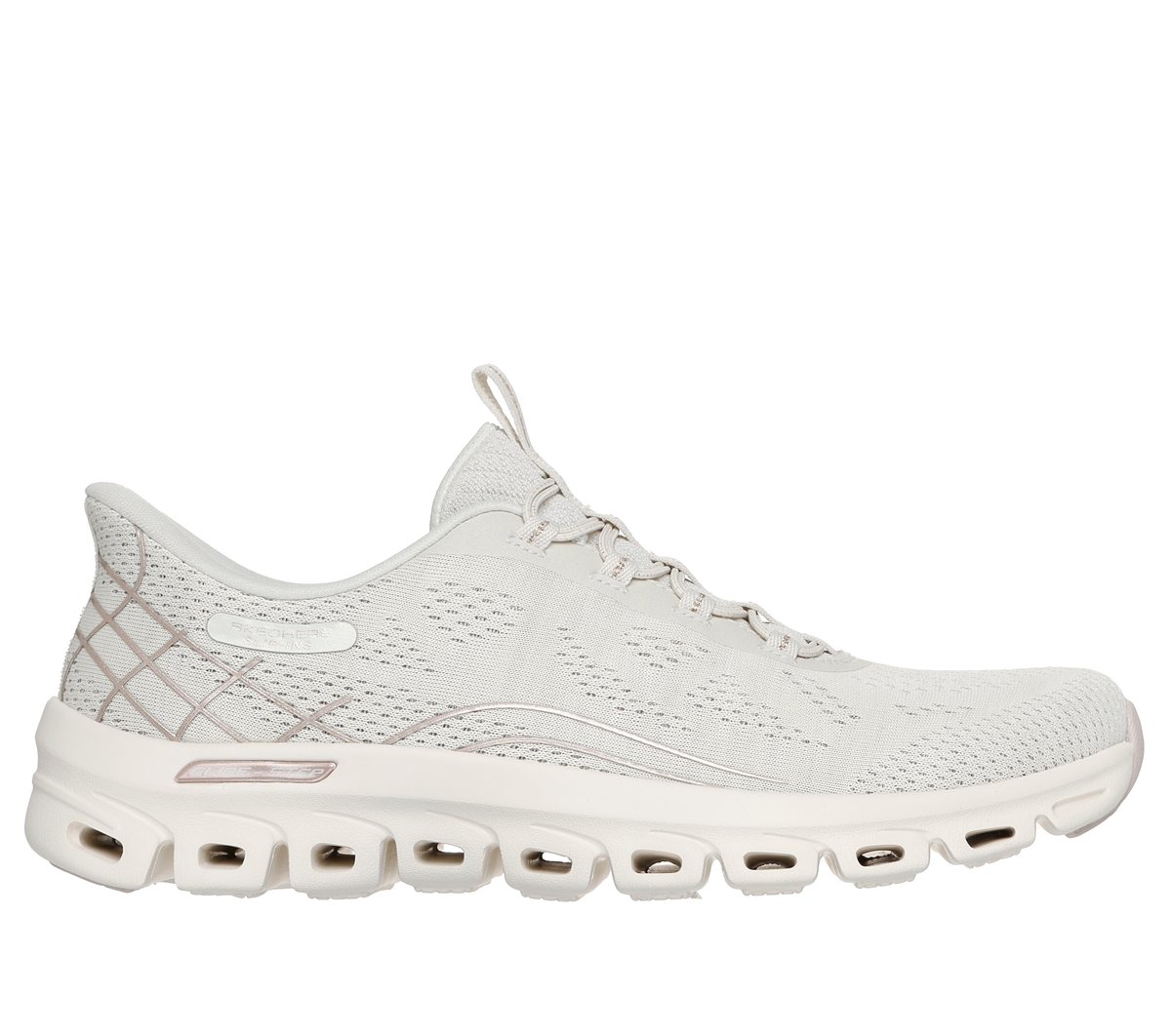 Skechers Slip-ins: Glide-Step Elevate - Amaze Chaussures Moyen Width en Blanc Cassé, Pointure 35.5, Vegan, Lavable en machine-image-199252032256
