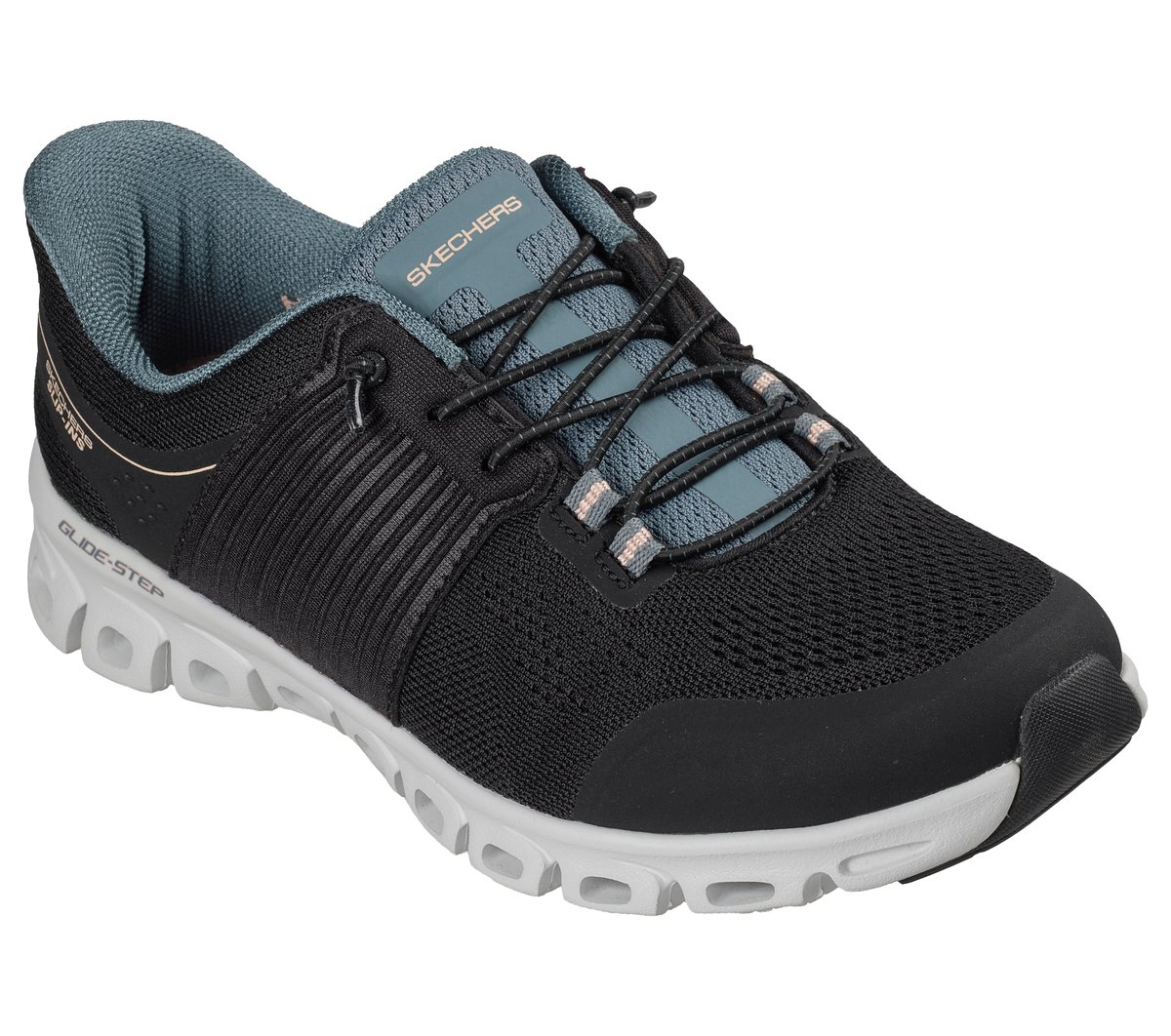 Skechers Slip-ins: Glide-Step - Stargaze Chaussures Moyen Width en Noir, Vegan, Lavable en machine