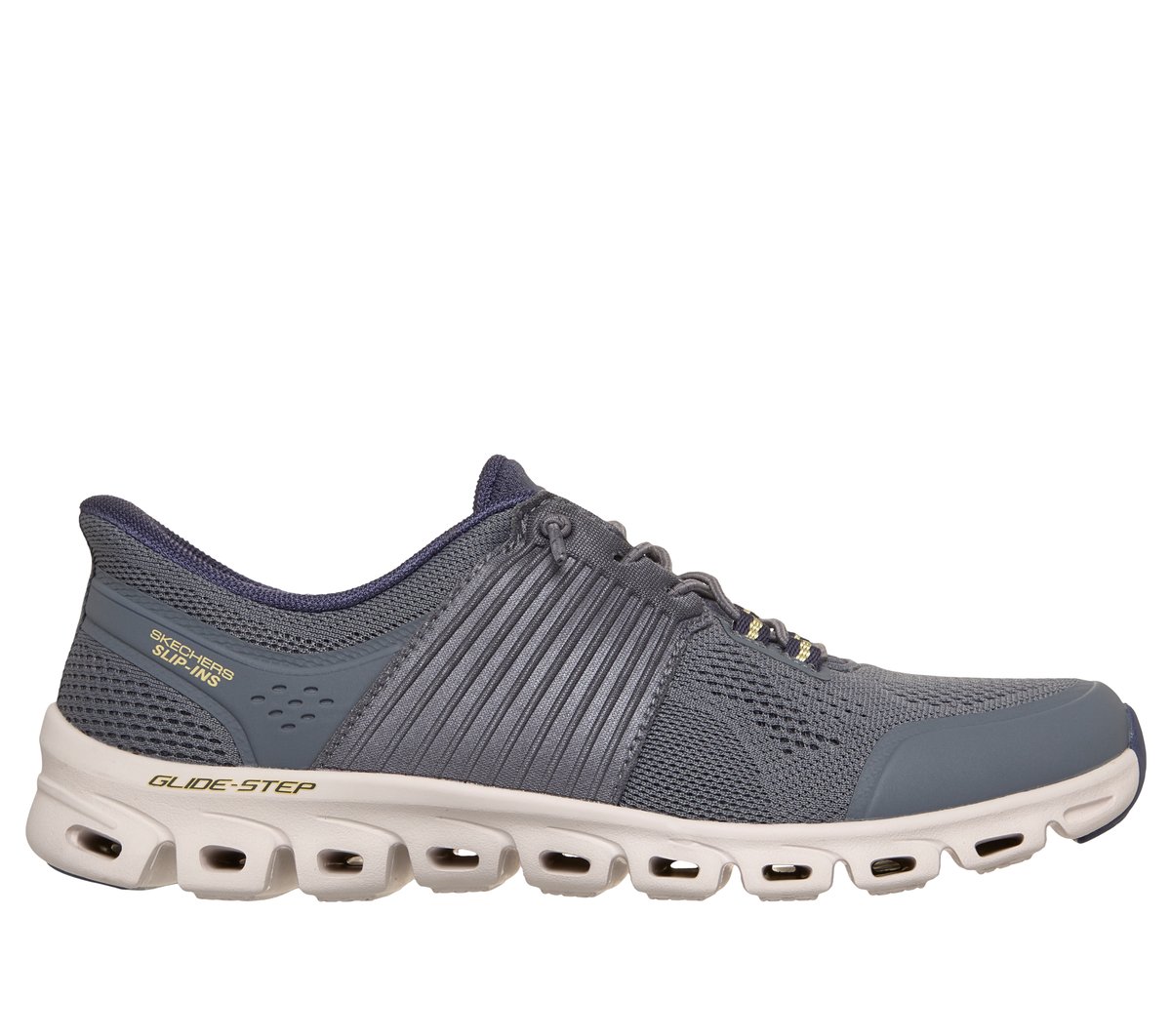 Skechers Slip-ins: Glide-Step - Stargaze en Grisoscuro, talla 37.5, Vegan