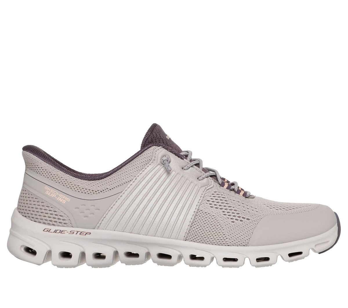 Skechers Slip-ins: Glide-Step - Stargaze en Taupeoscuro, talla 35, Vegan