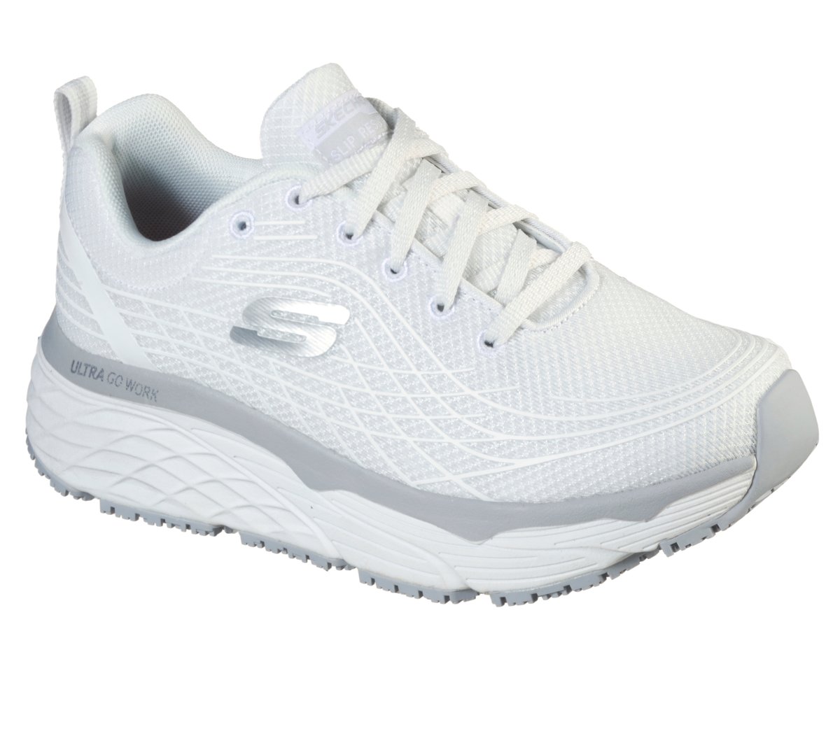 Work Slip-Resistant Relaxed Fit: Max Cushioning Elite — WHITE